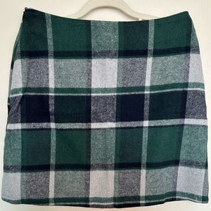 Green Plaid Mini Skirt NWOT